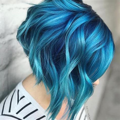 Absolutely Stunning Color Melt By Deflikewhat Short Blue Hair Dark