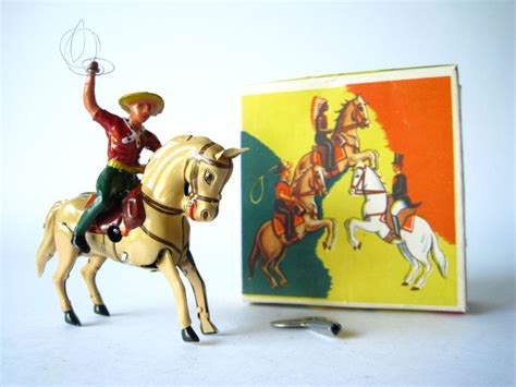 Köhler Cowboy On Horse Tin Toy Clockwork Us Zone Germany Catawiki