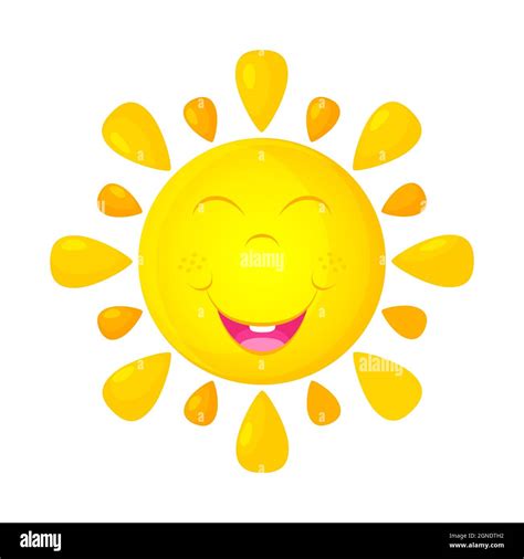 A Nice And Funny Cartoon Of A Sun Stock Photo Alamy