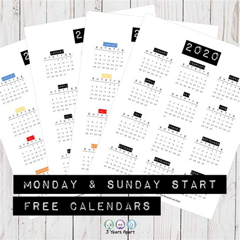 2020 Free Printable Calendars Without Downloading At A Glance