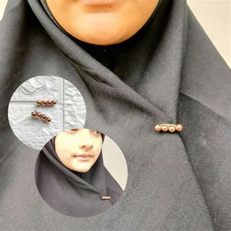 bros hijab peniti hijab kerudung tuspin jarum mutiara emas lazada indonesia