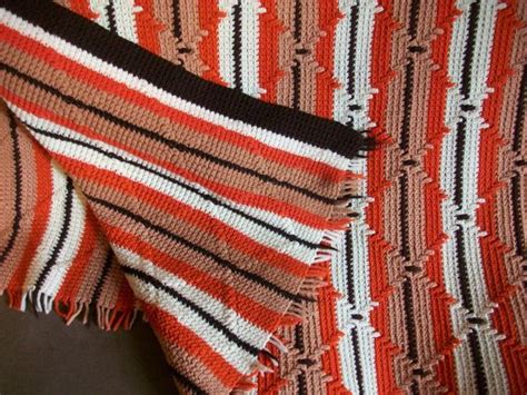 Vintage Handmade Crocheted Southwestern Afghan Etsy Cute Blankets