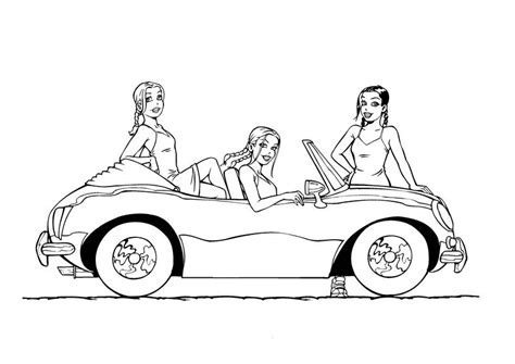 Barbie Car Coloring Pages At Free Printable