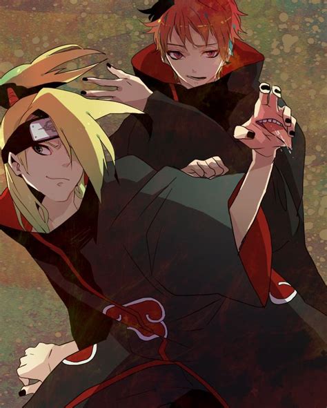 naruto sasori deidara black nails sasori and deidara deidara akatsuki konan sasunaru