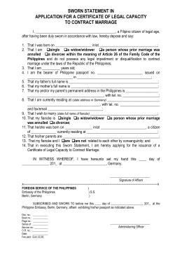 We did not find results for: LCCM - Legal Capacity to Contract Marriage