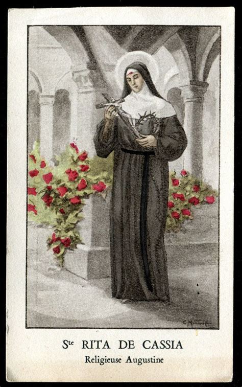 Antique Holy Card St Rita Of Cascia Mission Impossible Imágenes