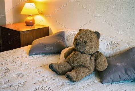 Happy Teddy Bear Containing Teddy Bear Bed And Bedroom High Quality