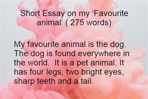 10 Lines On My Favourite Animal Short Essay On My ‘favourite Animal