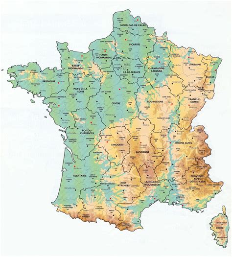 France political map with capital paris, national borders, most important cities and rivers. Mapa da Franca