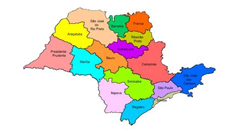 Mapa SP regiões administrativas Vander Luiz