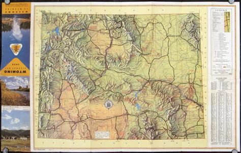 Wyoming Highway Map 1952 By Wyoming 1952 Manuscript Paper