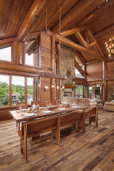 Rustic Log Home Dining Room Rustic Dining Room Rustic Dining Room