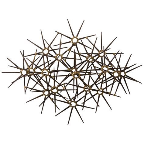 Mid Century Metal Starburst Wall Sculpture For Sale At 1stdibs