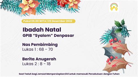 Ibadah Malam Natal 24 Desember 2022 Gpib Syalom Denpasar Youtube