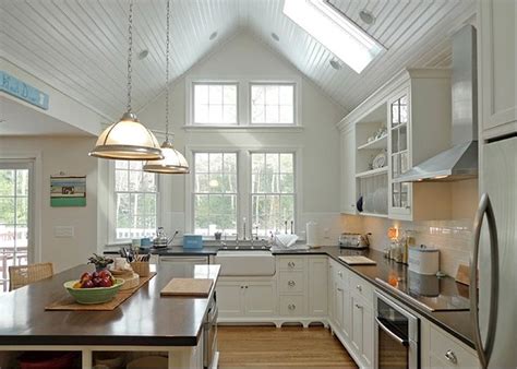 If you have vaulted ceilings, how did you do yours? White kitchen, love the vaulted ceiling and windows. The ...