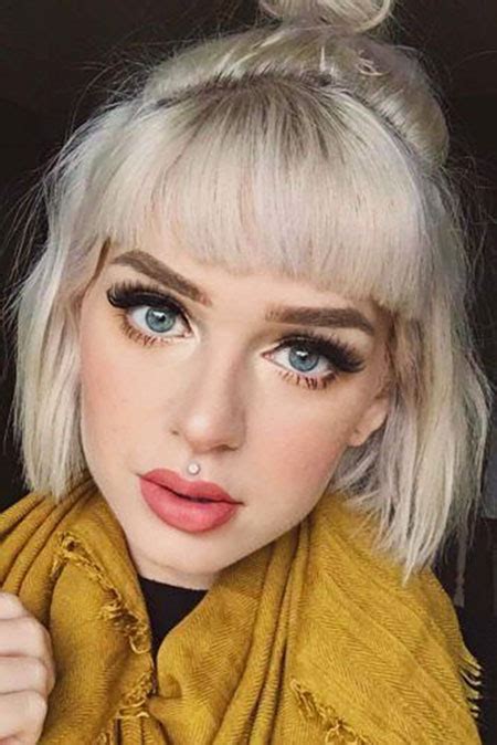 The most common blonde bangs material is paper. 25 Short Blonde Hair with Bangs | Short Hairstyles ...