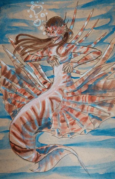 Lionfish Mermaid By Owl Flight On Deviantart