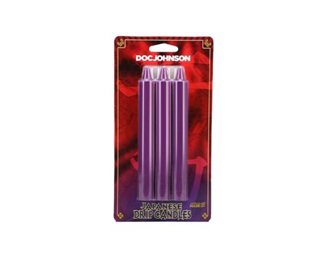 japanese drip candles 3 pack purple