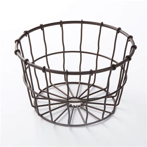 Large Bronze Wire Basket Round 7 D X 4 14 H