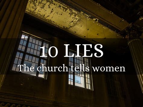 Week 4 10 Lies The Church Tells Women By Debbie