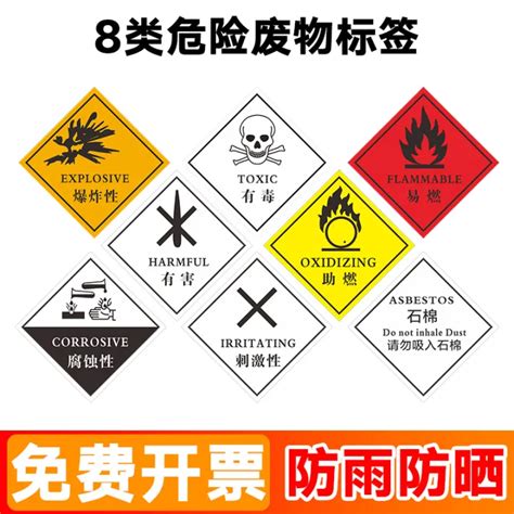 Class 8 Hazardous Waste Label Sticker Chemical Label Explosive Label