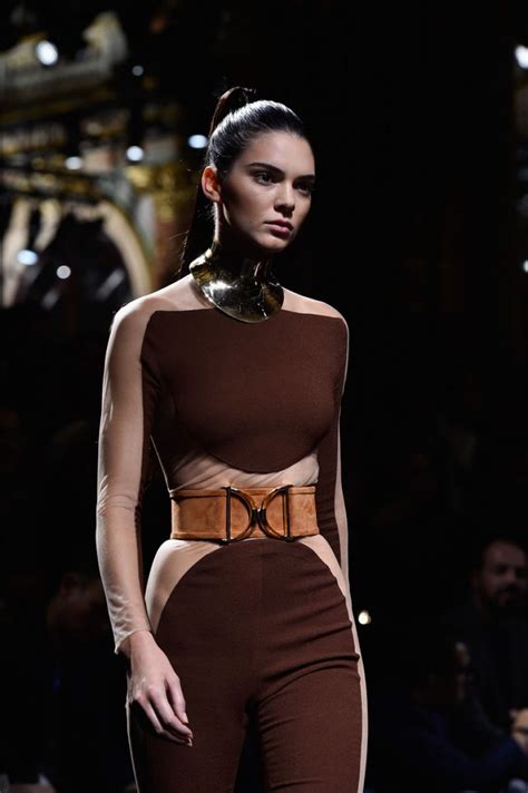 Kendall Jenner Balmain Show At Paris Fashion Week Womenswear Ss