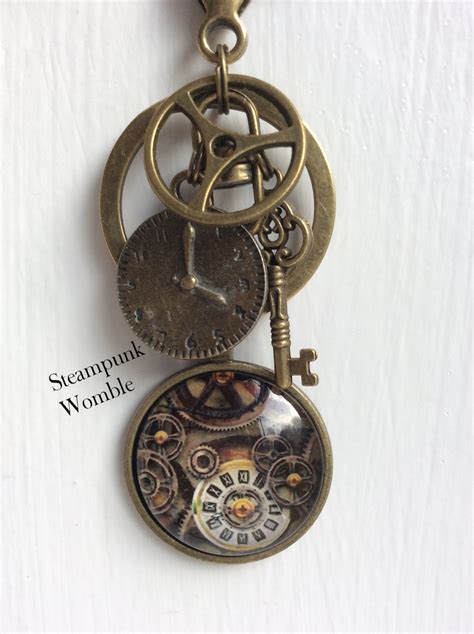 Steampunk Keychain Victorian Cosplay Time Related Vintage Etsy