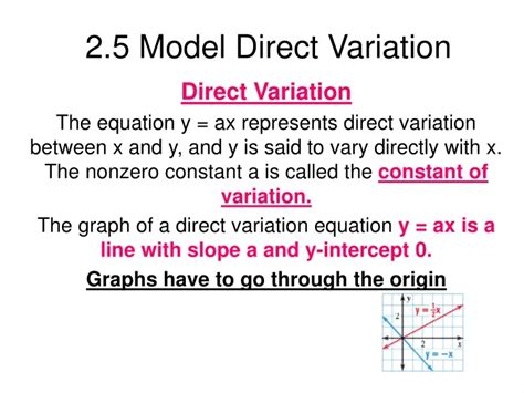 Ppt 25 Model Direct Variation Powerpoint Presentation Free Download