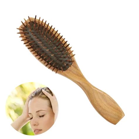 wooden handle hair brush comb cushion massage brush head scalp massage comb airbag comb in combs
