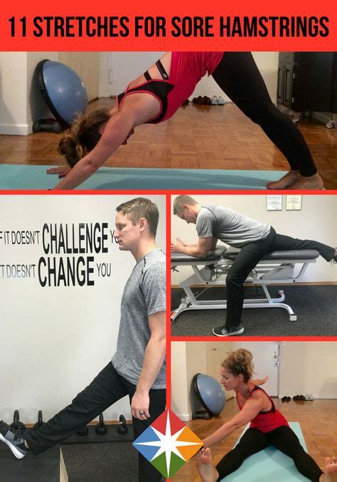 11 Hamstring Stretches To Help Sore Stiff Muscles Hamstring Stretch Hamstrings Stiff Muscles