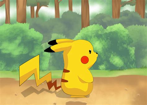 Pikachu In The Forest By Thegamejc On Deviantart