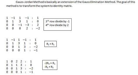 Gauss elimination back substitution 5. Gauss-Jordan Elimination Method - Numerical methods