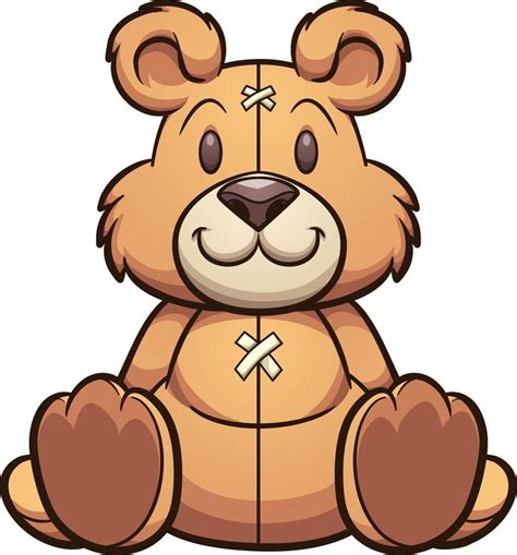 Set Cute Cartoon Teddy Bear Royalty Free Vector Image