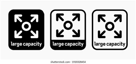 Large Capacity Vector Information Sign Stock Vector Royalty Free