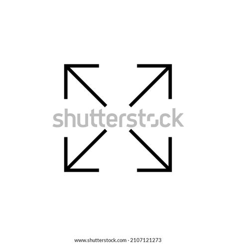 Fullscreen Icon Expand Full Screen Sign Stock Vector Royalty Free