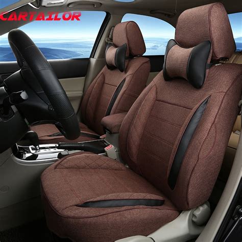 cartailor car cushions for cadillac srx seat covers and support linen cover seats protector