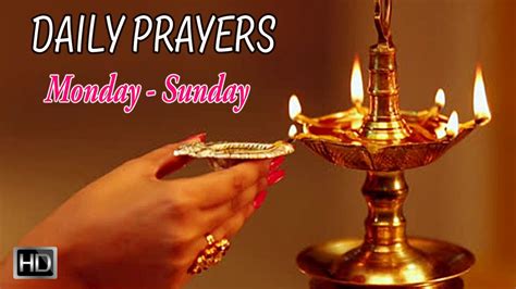 Daily Hindu Prayers And Mantras Prayers For Everyday Monday Sunday