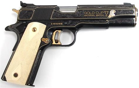 Colt Gold Cup National Match 45 Acp Caliber Pistol Angelo Bee Signed
