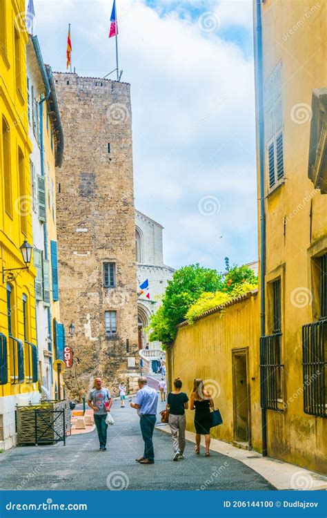 Grasse France June 13 2017 People Are Strolling Through A Narrow