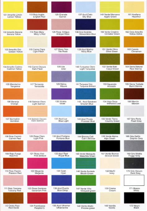 10 Tabla De Colores De Pintura Thiagodecoracion