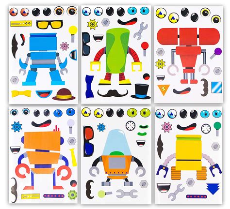 Buy 24 Make A Robot Stickers For Kids Great Robot Theme Birthday