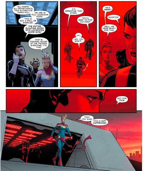 Iron Man And Captain Marvels Teams Civil War Ii Comicnewbies