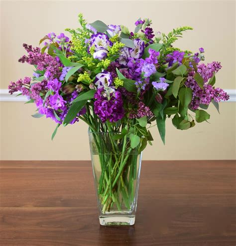Shades Of Purple In A Flower Arrangement Lilac Stock Lisiantus