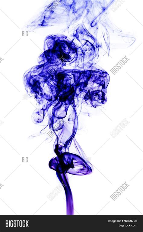 Blue Smoke On White Image And Photo Free Trial Bigstock