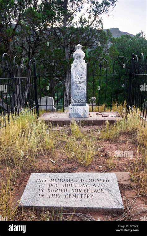 Grave Of Doc Holliday Gunfighter At Glenwood Springs Colorado Usa