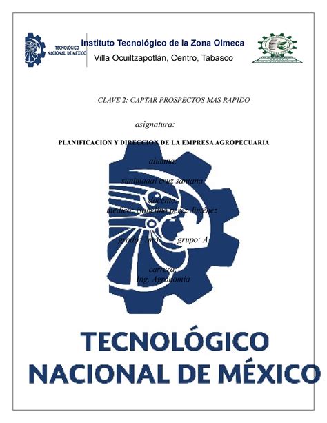 Clave 2 Leyes Instituto Tecnológico De La Zona Olmeca Villa