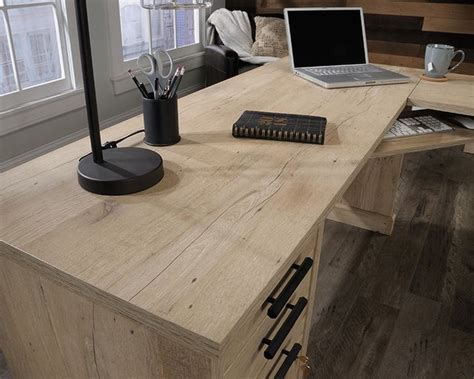 Sauder Aspen Post Prime Oak L Shaped Desk Big Sandy Superstore
