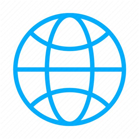 Blue Browser Earth Globe Internet Network Web Icon