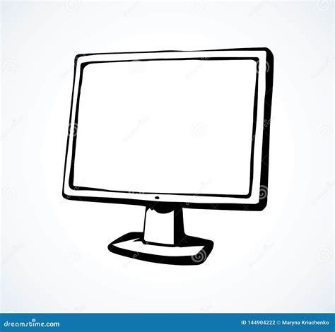 Wide Flatscreen Tvmonitor With Blank Screen Stock Photography