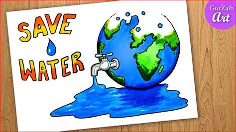 How To Draw Save Water Save Earth Poster Drawing Youtube Images And